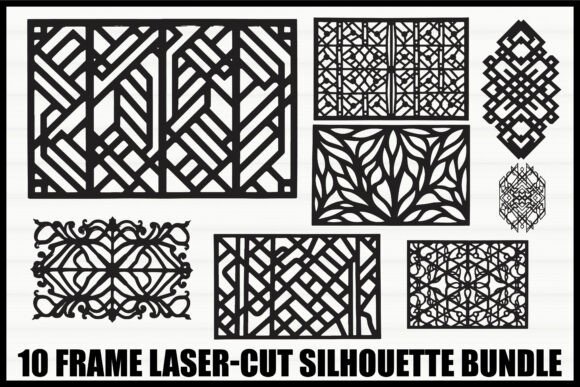 10 Geometric Frame Laser Cut Bundle