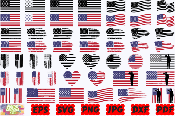 4th of July Flag SVG: Graphics for Crafts