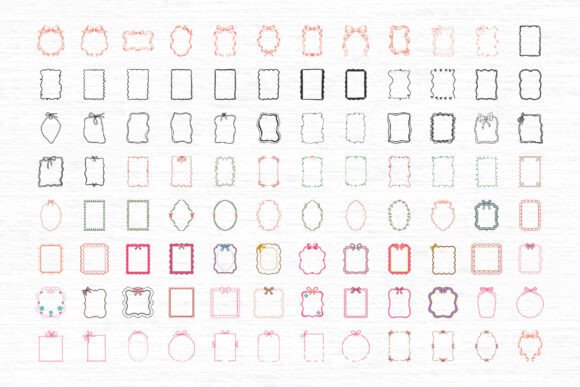 96 Coquette Frames: Graphics for Crafts