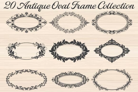 Antique Oval Frame: Graphics with Crafts Flair