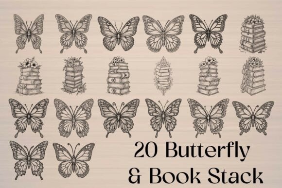Butterfly Book Stack: A Designer's Review for Embroidery
