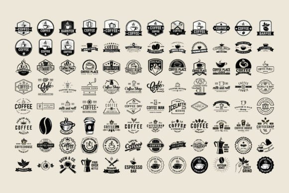 Coffee Badges: Premium Graphics for Logos