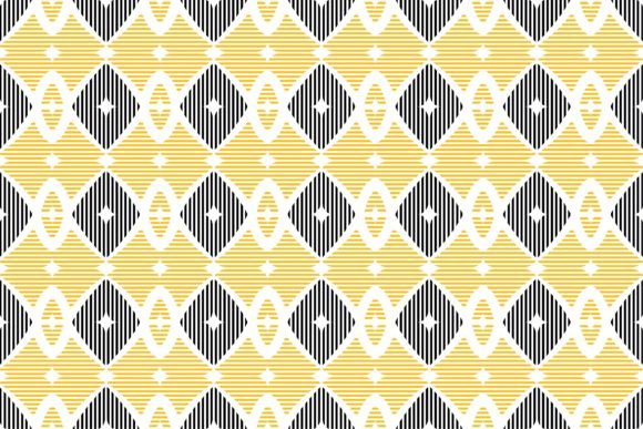 Curve Rectangle Line Pattern Yellow Blac: Graphics & Patterns