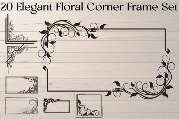 Elegant Floral Corner Frame Set: A Designer's Review