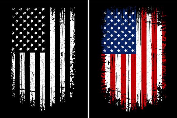 Grunge American Flag 4th of July Graphics for Crafts