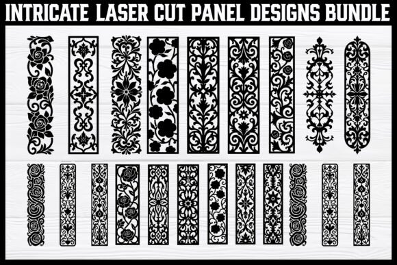 Intricate Laser Cut Panel Vector Bundle: Graphics for Crafts