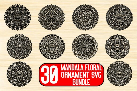 Mandala Floral Ornament SVG Bundle