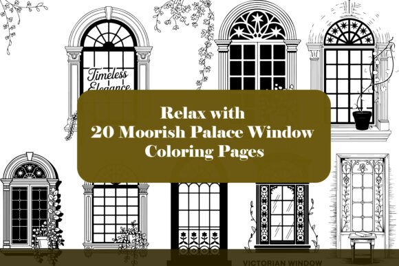 Moorish Window Graphics for Coloring Pages Amp