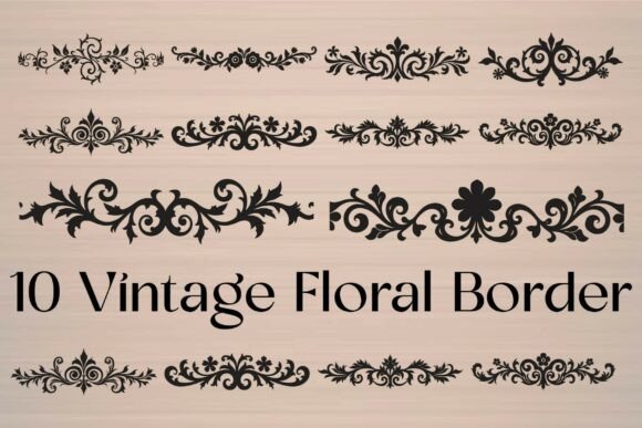 Ornate Damask Divider SVG Bundle: Graphics for Timeless Crafts