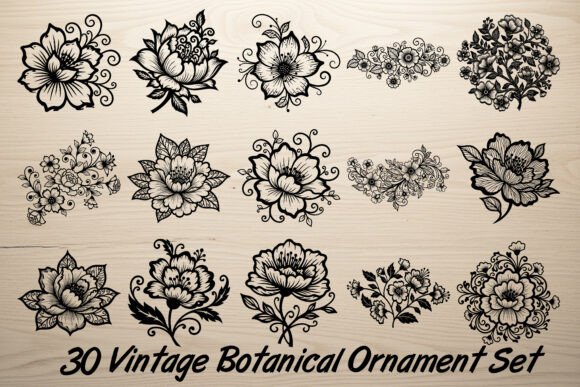 Review: 30 Vintage Botanical Ornament Set for Embroidery