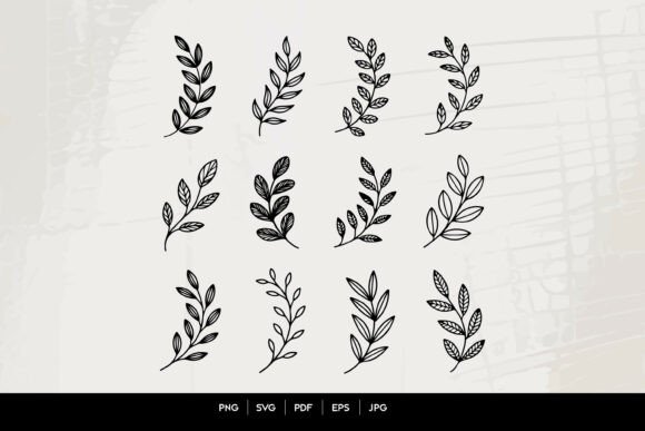 Review: Leaf Branch Line Art SVG Set for Embroidery