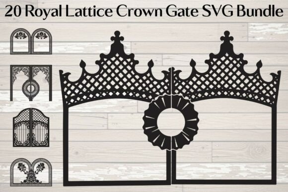 Royal Lattice Crown Gate: Majestic Graphics for Crafts