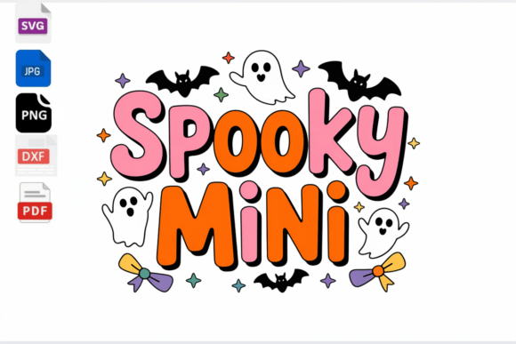 Spooky Mini Ghost Bat: Graphics for Crafts