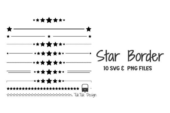 Star Border Divider SVG PNG Bundle β Graphics & Decorative Elements