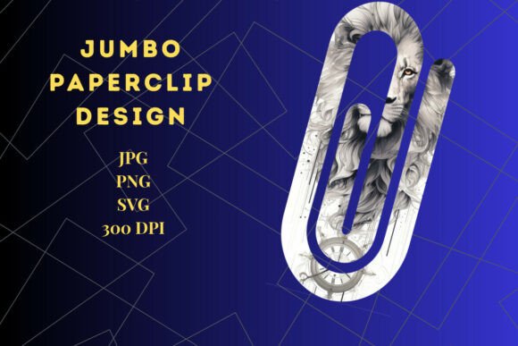 Steampunk Lion Paperclip: Bold Graphics for Crafts