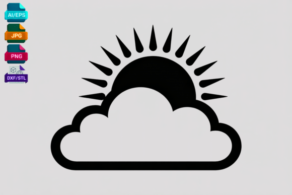 Sunrise Cloud SVG Icon Weather Symbol