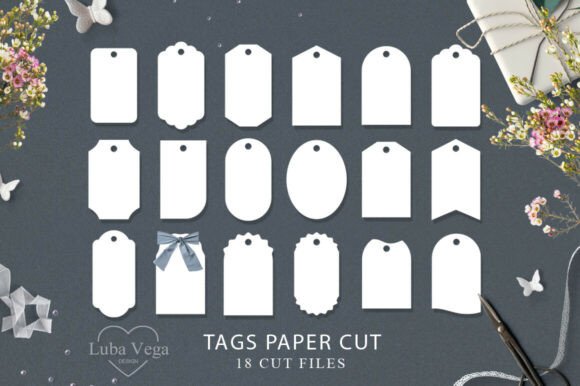 Tags Svg Paper Cut Template Tags Graphics