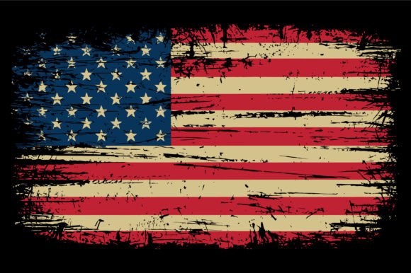 Vintage Grunge Flag Graphics for Crafts