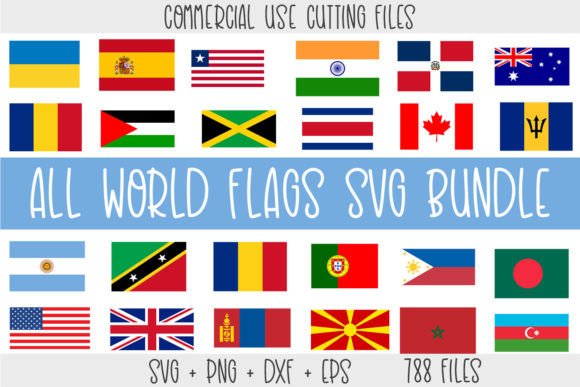 World Flags SVG Bundle: Graphics for Crafts & Branding